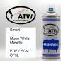 Preview: Smart, Moon White Metallic, EDE / ECM / CF5L: 400ml Sprühdose, von ATW Autoteile West.